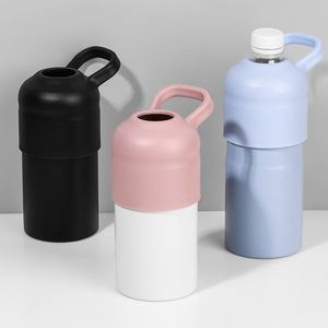 Bouteille isotherme japonaise 500 ml pour boissons, double paroi en acier inoxydable, multifonctionnelle, tasse à bière froide 600 ml pour l'extérieur - Product Image 2