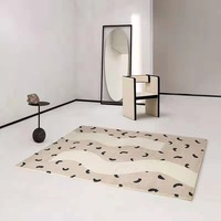 Tapis de salon 3D nordique personnalisé de luxe, fait main, lavable, en velours microfibre