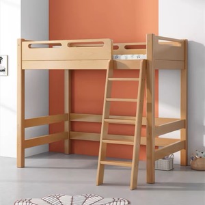 Cama <span class=keywords><strong>infantil</strong></span> de madera maciza debajo de la cama de madre e hijo, <span class=keywords><strong>litera</strong></span>, cama doble minimalista moderna con <span class=keywords><strong>cajones</strong></span> y escalones - Product Image 4
