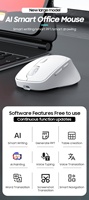 Souris de bureau IA optique sans fil rechargeable tri-mode pour ordinateur portable/de bureau, 6 boutons, design ergonomique, modèle en stock, pour l'approvisionnement transfrontalier