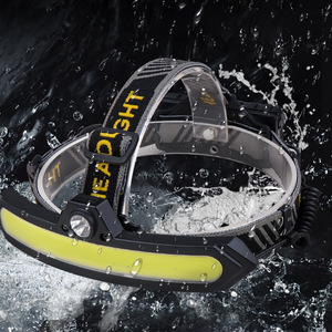 XPE COB Headlamp LED Rechargeable Type C Outdoor Wide Floodlight Sensor Headlight - Product Image 1