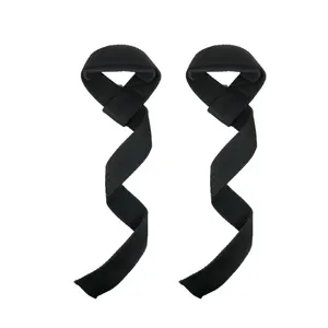 Black Gewichtheffen Bandjes/Gym Lifting Strap/Gewichtheffen Polsbanden