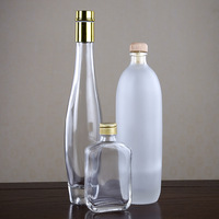 Logo personnalisé Offres Spéciales bouteille vide d'alcool vodka gin 100ml 330ml 500ml 700ml 750ml bouteille en verre