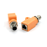 Connecteur de cloisonnement M12 vers RJ45 8 broches mâle Connecteur M12 vers RJ45 8P8C