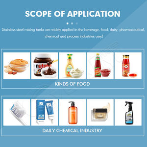 Agitateur mélangeur en acier inoxydable avec moteur et engrenage pour le mélange de sirop, de savon liquide et de <span class=keywords><strong>mayonnaise</strong></span>, capacité de 30L à 2000L - Product Image 6