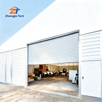 Tenda Gudang Pameran Lokasi Konstruksi Depo Sementara Rangka Aluminium Alloy Penutup PVC Tahan Air Awet Mudah Dirakit