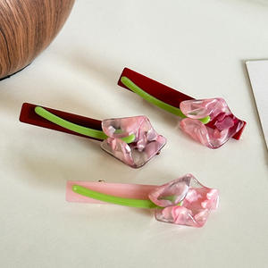 Qianjin, заколки для волос с цветком из ацетата, милые заколки-Утконос, женские, универсальное, милое, темпераментное, аксессуары для волос - Product Image 2