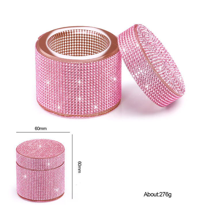 Round pink diamond crystal cup