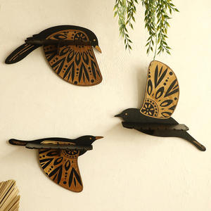 लकड़ी पक्षी क्रिस्टल शेल्फ उपचार क्रिस्टल भंडारण फांसी दीवार सजावट कला और शिल्प प्रदर्शन घर सजावट - Product Image 2