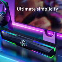 Barre de son sans fil pour PC avec caisson de basses, système audio home cinéma, haut-parleur Bluetooth, barre de son 2.0, câble USB de 2 m, haut-parleurs pour TV et PC