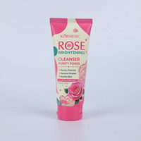 Crème nettoyante éclaircissante à la rose, nettoyant visage doux à la niacinamide pour un nettoyage en profondeur 100g