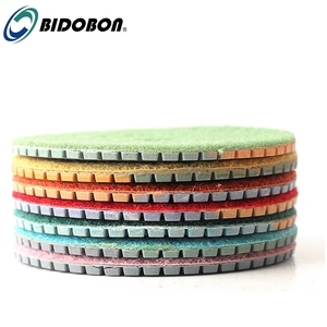 4Inch 3 Màu Kim Cương Ướ<span class=keywords><strong>t</strong></span> Đánh Bóng Pads Đối Với Đá Granite Marble Quartz Thiế<span class=keywords><strong>t</strong></span> Kế Đá - Product Image 4