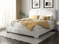 Hochwertige Moderne Konvertierbare Gepolsterte Kingsize-Schlafeinheit mit Faltbarem Verstellbarem Untergestell und Integriertem Stauraum für Apartments