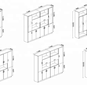 Modern Design Office File Storage Cabinets <b>Space</b>-<b>Saving</b> MDF Indoor Furniture for Home Workshop Warehouse - Product Image 2