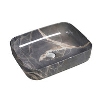 Lavabo en marbre chinois, lavabo en céramique en marbre, évier à motif craquelé et toilettes combinées
