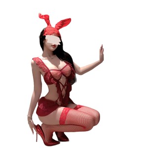 Body de encaje sexy para mujer, perfecto para lencería erótica nocturna, con un busto pequeño y un estilo fetiche seductor. - Product Image 5