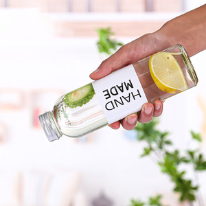 Bottiglia in Vetro Quadrata Francese Personalizzata 350ml 500ml per Caffè Pressato a Freddo, Tè al Latte, Bevande e Succhi con Coperchio - Product Image 2