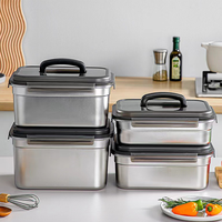 Boîte à bento isotherme pour cuisine, pique-nique en extérieur, préparation de repas, boîte à lunch réutilisable en acier inoxydable, anti-fuite, sans BPA