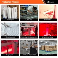 Panneau de luminothérapie automatique professionnel à lumière rouge et proche infrarouge, appareil de photobiomodulation LED pour le corps entier