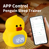 Veilleuse Réveil Nouveauté en Silicone en Forme d'Animal, Design Cartoon, à Changement de Couleur, avec Batterie Intégrée, Cadeau Transfrontalier