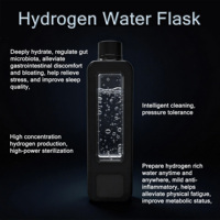 Générateur d'eau hydrogénée rechargeable USB, bouteille de 350 ml pour le fitness, le bureau, les voyages, la maison, avec une longue durée de vie de la batterie et un design durable