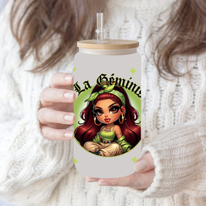 Autocollant de transfert pour verre à double paroi 16oz, motif Mint Spice Girl, Sassy <span class=keywords><strong>Babe</strong></span>, UV DTF, pour enveloppes de tasses, motif Highland Cow - Product Image 2
