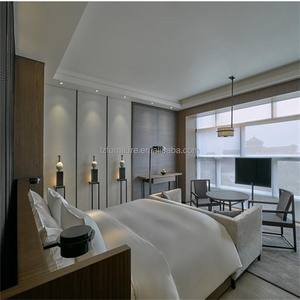 Hotel Bedroom Furniture Set Wooden Bed OEM Factory Direct Low Price Custom Panel Wood Frame Hotel <b>King</b> Bed With Bed <b>Sheets</b> Set - Product Image 4