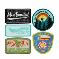 Patch tissé personnalisé à coudre, sans appliqué, de forme ovale ou triangulaire, découpé au laser, grand format, pour chapeaux et vêtements, thermocollant