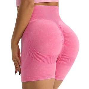 GC 2024 cintura alta Levantamiento de cadera Fitness pantalones transpirables deportes de mujer control del vientre mallas de ciclismo pantalones cortos de Yoga de tres puntos - Product Image 1