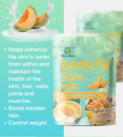 Wins Town Beauty Slim Lait en Poudre avec Collagène et Acide Hyaluronique pour Adultes Saveur Melon Cantaloup