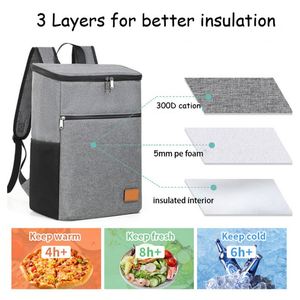 Bolsa Térmica Aislada a Prueba de Fugas para Entrega de Alimentos, Bolsa de Refrigeración Grande para el Día, Bolsa Térmica para Picnic, Bolsa de Almuerzo Suave de Oxford, Mochila - Product Image 5