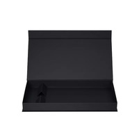 Boîte cadeau rigide en forme de livre pour raquette de pickleball, avec couvercle magnétique à rabat, impression bronzée, noir, 1200 cartons kraft ondulés avec doublure rigide