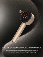 Brosse Masseur Électrique pour Cuir Chevelu à Lumière Rouge et Applicateur d'Huile Capillaire, pour Usage Domestique