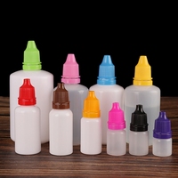 Botella de Plástico PE de 3ml 5ml 10ml 15ml 20ml 30ml 50ml 100ml con Gotero para Gotas para Ojos y Pegamento, con Tapa a Prueba de Niños