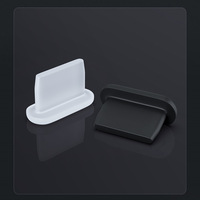 Noir blanc foudre Anti-poussière prise accessoires de téléphone portable chargeur Port couvercle de bouchon en plastique