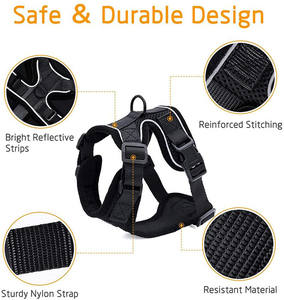 Set di imbracatura e guinzaglio per gatti imbracatura per gilet regolabile per gatti a prova di fuga traspirante con filo di sicurezza a striscia riflettente pet harne - Product Image 3
