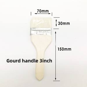 Ensemble de pinceaux en laine à poils doux, manche en bois, qualité industrielle, pour barbecue et <span class=keywords><strong>peinture</strong></span> au latex, longueur 1-5 pouces, vente en gros fabricant - Product Image 6