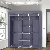 Fabricants Armoire de rangement en tissu simple et armoire pliante pratique vente en gros