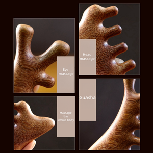 Peigne de massage en bois Outil Guasha en bûches naturelles, peigne de massage sans peinture pour cheveux - Product Image 4