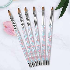 Mayoristas azul púrpura metales mango #2 ~ #24 Kolinsky cabeza peluda Nail Art Brush set y embalaje Acrílico Nail Art Brush - Product Image 5