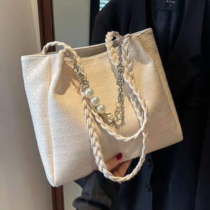 New PU Fashion Zipper Shoulder Bag <b>Handbag</b>, Large Capacity Women's <b>Chain</b> Shoulder Bag - Product Image 2