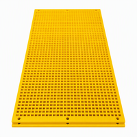 Panneaux de tamis modulaires en polyuréthane à fixation sur rail, à fentes rondes anti-colmatage, remplaçables pour écrans de carrière et d'exploitation minière, OEM