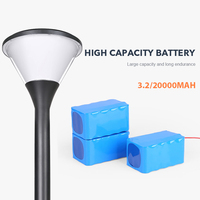 Lampu Taman LED 20W Tenaga Surya/AC Tahan Air IP65 untuk Penerangan Jalan Masuk & Halaman