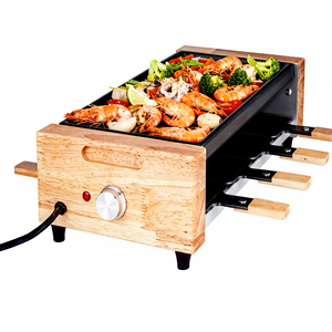 Nouveau modèle de <span class=keywords><strong>raclette</strong></span> électrique pour 8 personnes, contrôle de la température, plaque <span class=keywords><strong>en</strong></span> acier au carbone antiadhésive, 1200W, réglages ajustables - Product Image 2