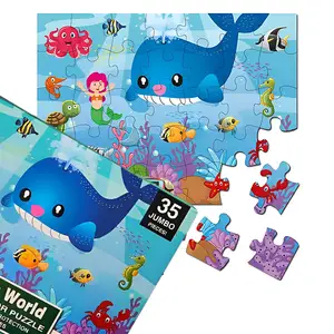 어린이를위한 어린이 퍼즐 인쇄 소년과 소녀를위한 고급 퍼즐 Darl 직소 동물 소년과 소녀에게 바다 2-3