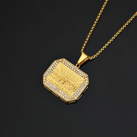 Hip Hop la dernière cène jésus religieux étanche en acier inoxydable Non ternir gratuit pendentif mode bijoux collier pour hommes homme