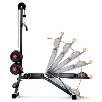 Banc de musculation pliable et réglable avec support pour sit-up, équipement de fitness multifonctionnel pour la maison, idéal pour les exercices avec haltères et les développés couchés.
