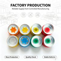 Bouchons à clapet en aluminium et plastique à large application, personnalisables, pour flacons en verre de laboratoire et de test (toniques)
