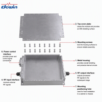 Module amplificateur RF ultra large bande Dewin 50W 2-18GHz, amplificateur de puissance à semi-conducteurs GaN SSPA, amplificateur de puissance large bande pour SATCOM et radar