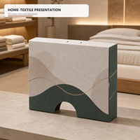 Boîte de transport en carton ondulé personnalisée avec fenêtres de présentation pour l'emballage de coussins et de textiles de maison